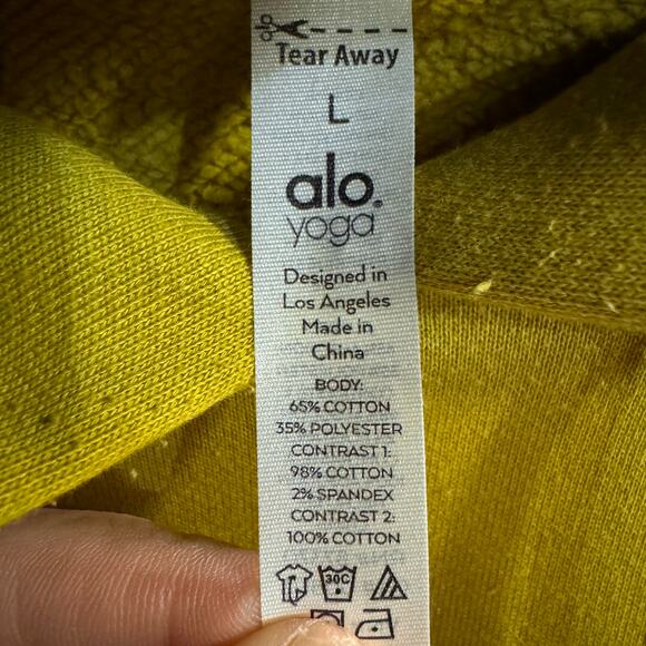 Alo Yoga Bae Hoodie Sweatshirt in
Chartreuse Large Cropped Oversized Green - Picture 7 of 12